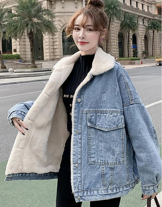 Padded Denim Jackets Alodia Store