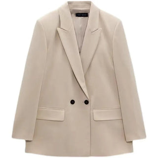 Fashion Suit Lapel Loose Double Breasted Blazer Alodia Store