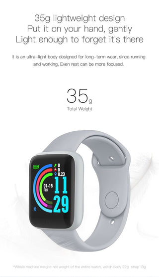 Smart Watch Kids Bluetooth Fitness Tracker Macaron Smartwatch for Men Women Blood Pressure Smart Bracelet for Android IOS Alodia Store