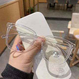 Large Square Frame Anti-Blue Light Glasses Fashion Retro Men Women Computer Gaming Eye Protection Classic Plain Glass Spectacles Alodia Store