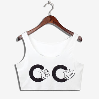 VIP FASHION Summer Sexy 3D Printed Tank Tops Crop Casual Super Short Vest Tops alodia store