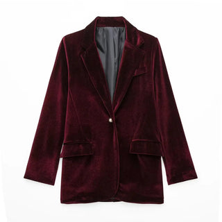 Velvet Blazer Coat Vintage Alodia Store