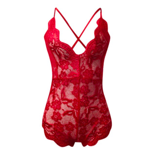 Plus Size Erotic Sexy One Pieces Lingerie Lace Embroidery Bodysuit Transparent Sex Dress Women Mesh Tights Sexy Exotic Body Sock Alodia Store