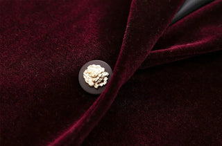 Velvet Blazer Coat Vintage Alodia Store