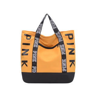 Pink Letter Graphic Tote Handbags Woman - Alodia Store