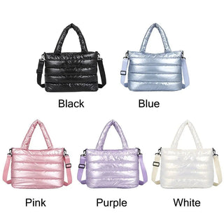 Lightweight Down Cotton Padded Shoulder Bag Alodia Store