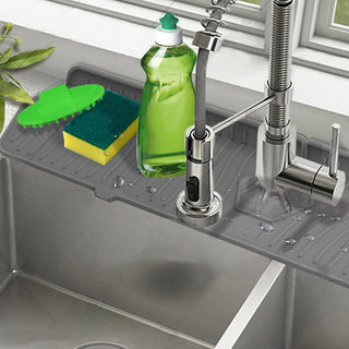 Silicone Faucet Mat Faucet Water Catcher Mat Kitchen Faucet Sink Splash Guard Sink Draining Pad Behind Faucet Drip Protector Alodia Store