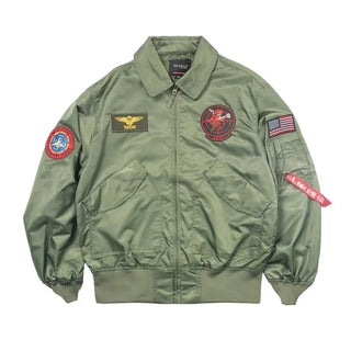 TOP GUN CWU-36P Spring Patched Military Style Bomber Pilot Flight Thin Coat Windbreaker Jacket Alodia Store