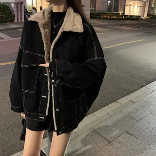 Padded Denim Jackets Alodia Store