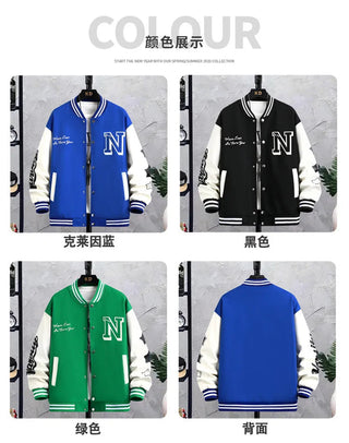 Men's Letter Printed Loose Baseball Jacket Fashion Alodia Store