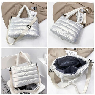 Lightweight Down Cotton Padded Shoulder Bag Alodia Store