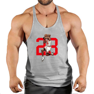 Skull Fitness Clothing Bodybuilding Shirt Men Top Fitness Sleeveless Sweatshirt Gym T-shirts Suspenders Man Men's Vest Stringer Alodia Store