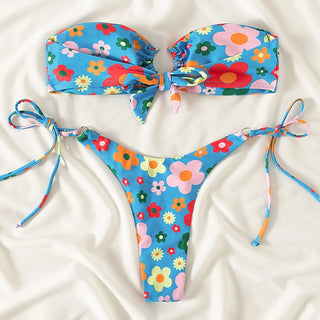 Sexy Floral Bikini Women Pink2 Pieces ALODIA STORE