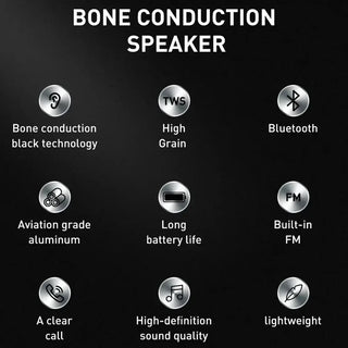 Mini Bone Conduction Speaker With FM Radio Bluetooth-Compatible  Dual Sound Audio Box - Alodia Store