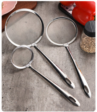 Kitchen Multi-functional Filter Spoon Stainless Steel Fine Mesh Wire Oil Skimmer Strainer Fried Food Net Kitchen Gadgets Alodia Store