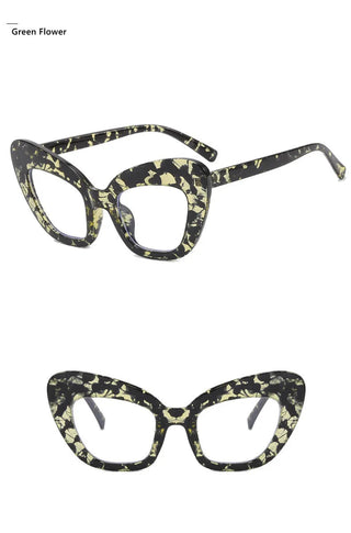 2022 New Fashion Vintage Anti Blue Light Cat Eye Women Glasse Retro Designer Eyeglasse Frame Ladies Ins Trending Clear Computer Alodia Store