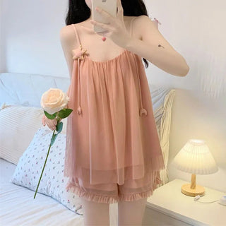 Long-sleeved Sexy Lace Home Clothes Night Gown Sleep Dress Alodia Store