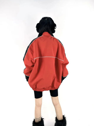 Spring Bomber Jacket Men Women Vintage Star Pattern Harajuku Alodia Store