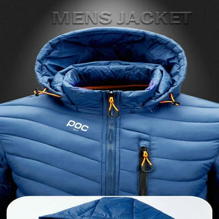 Men's Winter Thermal Jacket Moto Poc Cycling Hooded Warm Coat Outdoor Windbreaker Mountain Bike Cothing MTB Bicycle Down Jackets ALODIA STORE