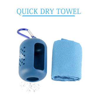 Quick Drying Microfiber Towel Sports Running Outdoor Camping Towel Portable Fitness Gym Towel Yoga Beach Travel Silicone Bag Alodia Store