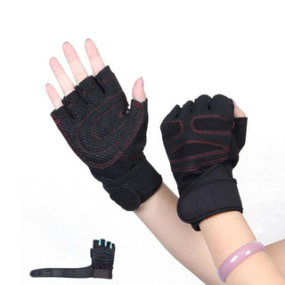 Gym Gloves Heavyweight Sports Exercise Weight Lifting Gloves Half Finger Body Building Training Sport Workout Gloves for Unisex Alodia Store