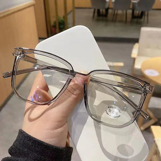 Large Square Frame Anti-Blue Light Glasses Fashion Retro Men Women Computer Gaming Eye Protection Classic Plain Glass Spectacles Alodia Store