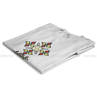 Ethiopian Cross Polyester TShirts Culture Design Distinctive Men's T Shirt Funny Clothing 6XL Alodia Store