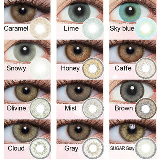 GFRIEND 1 Pair Colored Contact Lenses for Eyes Blue Lenses Green Eye Lenses Natural Eye Contact Gray Lenses Fashion Lenses Alodia Store