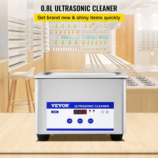 VEVOR 800ml Ultrasonic Cleaner Portable Washing Machine 35W Mini Dishwasher Lave-Dishes Ultrasound Bath Sonic alodia store