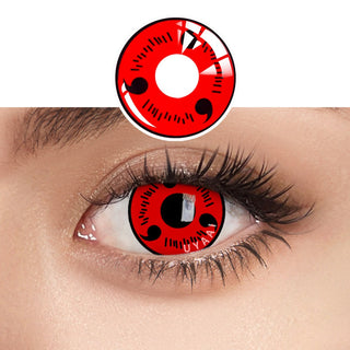 UYAAI 2pcs Halloween Colorful Contact Lenses Anime Cosplay Eye Lenses multicolored lenses Lenses White Black Red Lenses Alodia Store