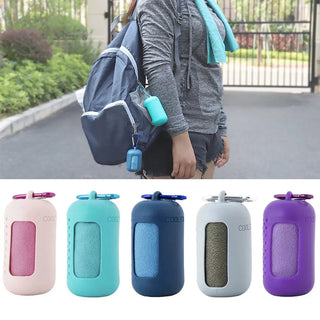 Quick Drying Microfiber Towel Sports Running Outdoor Camping Towel Portable Fitness Gym Towel Yoga Beach Travel Silicone Bag Alodia Store