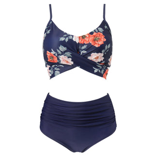 High Waist  Sexy Bikini Set Swimsuit Floral Beachwear V-Neck Bathing Suits Female ALODIA STORE