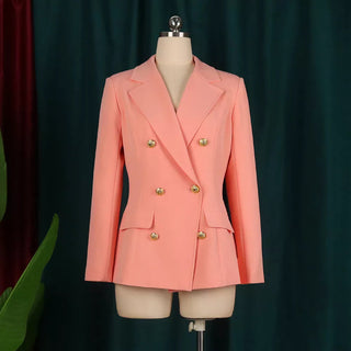 Sets Elagant 6 Buttons Jacket Knee Length Skirts Wide Leg Pants Suits Casual Office Work Alodia Store