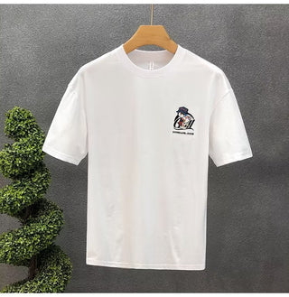 Summer Men's Cotton T-shirt Japan Men's Cool cartoon Short Sleeve Tops High Quality White T Shirt O-neck Tee Shirt Men Clothing alodia store