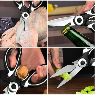 Kitchen Scissors Stainless Steel Multifunctional Household Scissors Shear Bone Scissors Chicken Wings Fish Chopper Bottle Opener Alodia Store