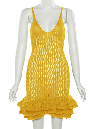 Weird Puss Knit Sleeveless cami bodycon ALODIA STORE