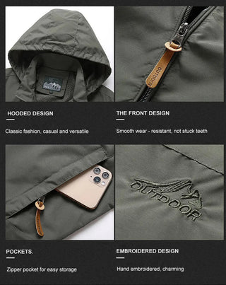 Men Hooded Raincoat Winter Waterproof Skin Kit Alodia Store