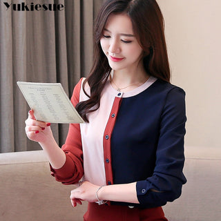 Korean fashion clothing 2023 chiffon blouse ladies tops alodia store