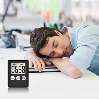 led kitchen timer magnetic adsorption countdown stopwatch cooking learning timer electronic timer LCD small alarm clock Alodia Store