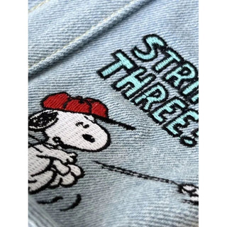 Snoopy Embroidered Denim Women's Tote Bag Cartoon Alodia Store