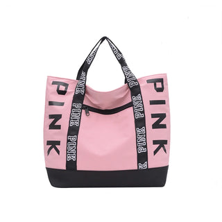 Pink Letter Graphic Tote Handbags Woman - Alodia Store