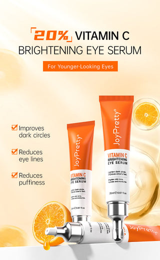 JoyPretty Vitamin C Eye Cream Anti Dark Circles Eye Bag Firmness Moisturizing Whitening Massager Wrinkle Eye Serum Beauty Health Alodia Store