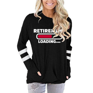 Summer T-Shirts Retirement Loading Women Streetwear Fashion Cartoon Loading Tops Harajuku Retirement Women's LongSleeve Clothing Alodia Store