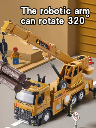 Large Truck Crane Engineering Vehicle Alloy Model Car Alodia Store