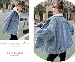 Padded Denim Jackets Alodia Store