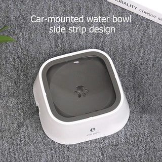 Dog Drinking Water Bowl 1.5L Floating Non-Wetting Mouth Cat Bowl Without Spill Drinking Water Dispenser ABS Plastic Dog Bowl ALODIA STORE