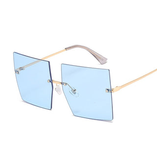 Oversized Rimless Square Sunglasses ALODIA STORE
