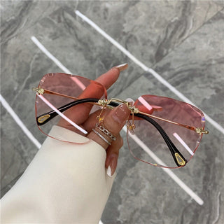Vintage Clip Frameless UV Sunglasses ALODIA STORE