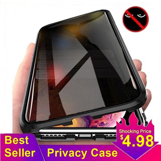 Glass Privacy Metal Phone Case For iPhone 14 ALODIA STORE