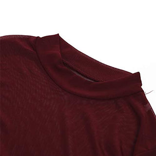 Crop Top Sexy Mujer Camiseta transparent ALODIA STORE